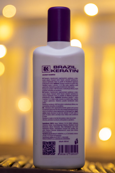 Kokosový Šampon Moisturizing po aplikaci keratinu